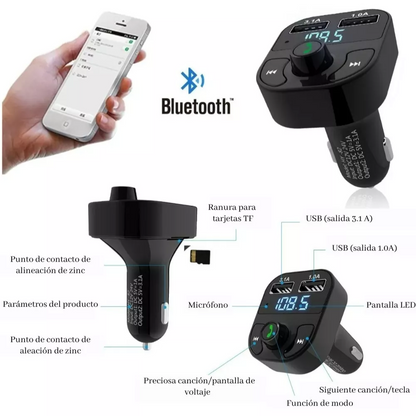 BLUE CAR RECEPTOR BLUETOOTH PARA AUTO